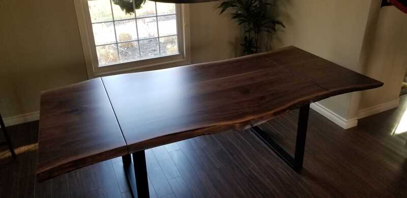 Live edge table with extensions Kitchener