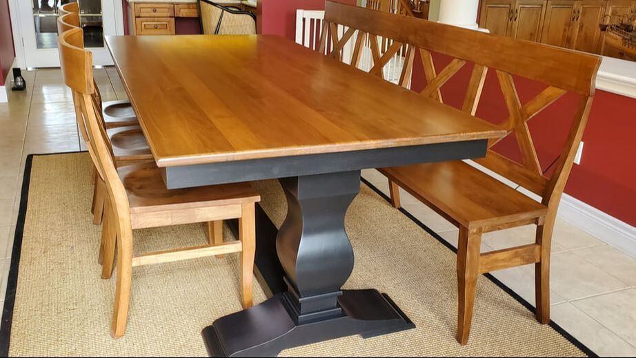 Steel Table Base Toronto, custom tables Canada, Online furniture Canada, Furniture stores Toronto, Kitchener furniture store, St jacobs furniture, Wood table with metal base