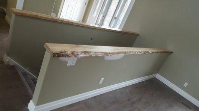Live edge mantles near Kitchener