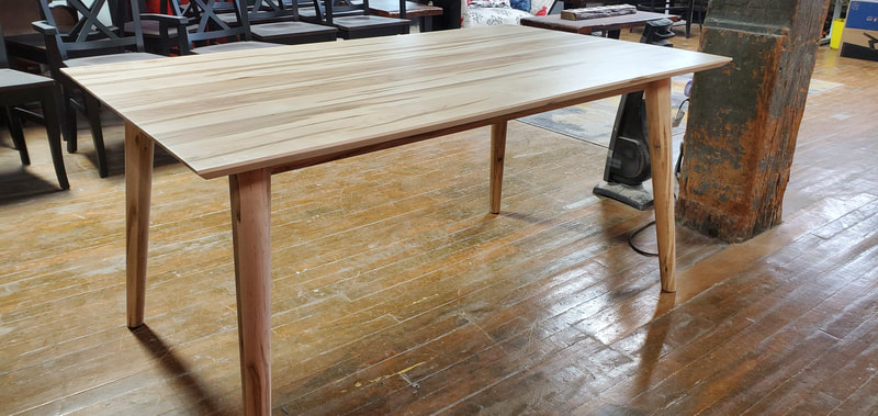 Custom modern furniture, custom modern dining table, custom modern table, modern solid wood table, custom built modern dining table, modern dining tables near me, Mid-century modern dining tables, where to buy a modern dining table, local modern dining tables, custom modern wood table