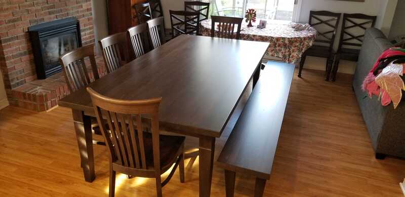 Custom modern furniture, custom modern dining table, custom modern table, modern solid wood table, custom built modern dining table, modern dining tables near me, Mid-century modern dining tables, where to buy a modern dining table, local modern dining tables, custom modern wood table