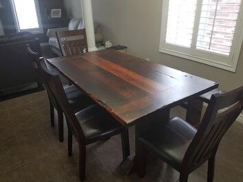 Epoxy table, reclaimed wood table with epoxy, farmhouse table from barn wood