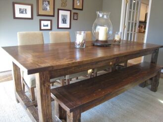 Rustic Trestle dining table Kitchener Waterloo Toronto