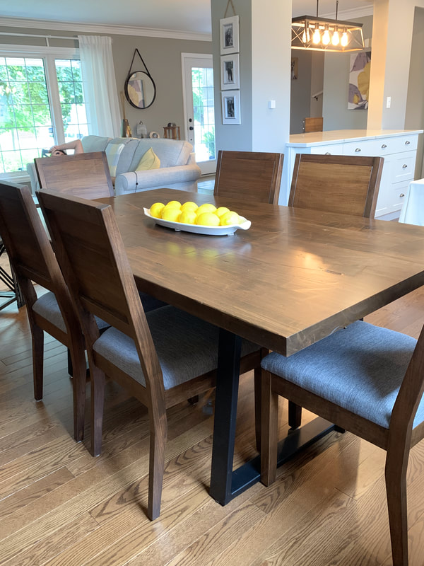 Custom modern furniture, custom modern dining table, custom modern table, modern solid wood table, custom built modern dining table, modern dining tables near me, Mid-century modern dining tables, where to buy a modern dining table, local modern dining tables, custom modern wood table