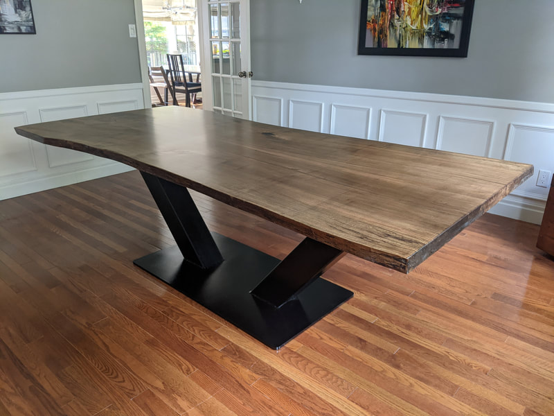 Custom modern furniture, custom modern dining table, custom modern table, modern solid wood table, custom built modern dining table, modern dining tables near me, Mid-century modern dining tables, where to buy a modern dining table, local modern dining tables, custom modern wood table
