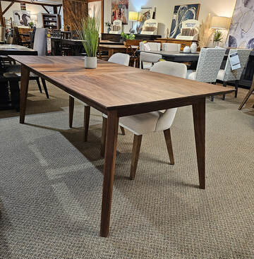 Mid century modern dining tables, Mid-century modern furniture Toronto, Custom mid-century modern extension table Toronto Kitchener